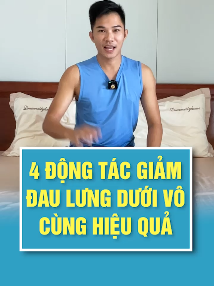4 Động tác giảm đau lưng dưới vô cùng hiệu quả. #chamsocsuckhoechudong #chamsocsuckhoe #songkhoe #suckhoe #namha