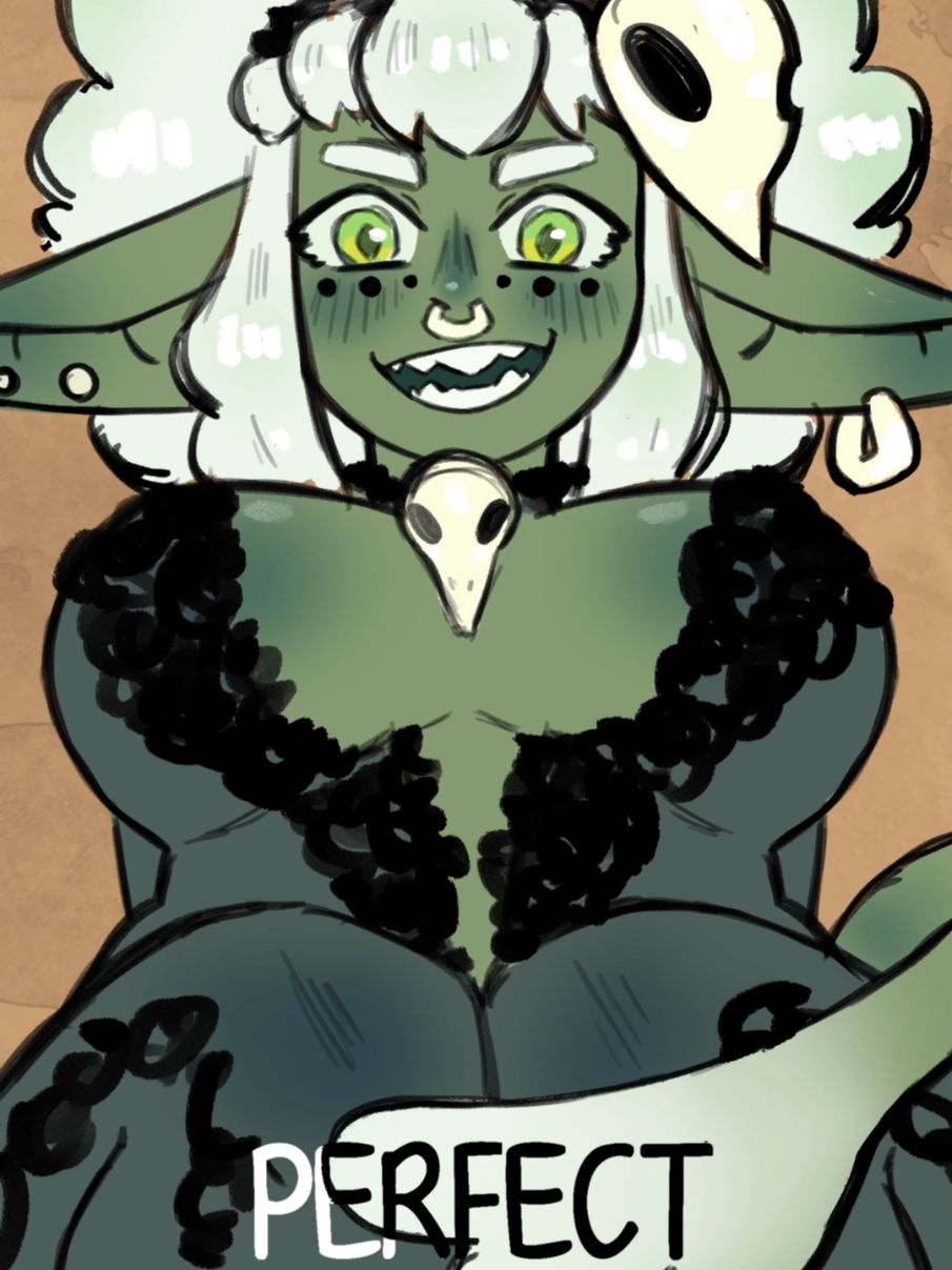 a little animation I did, mostly for my beloved, who has a goblin hyperfixation!  It was really fun to make music by @Em Beihold  #goblin #goblingirl #animation