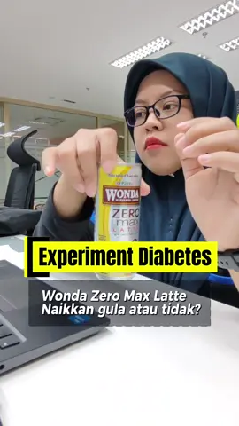 Experiment diabetes: Wonda Zero Max Latte #diabetes #diabetestype2 #ottai #cgmuser 