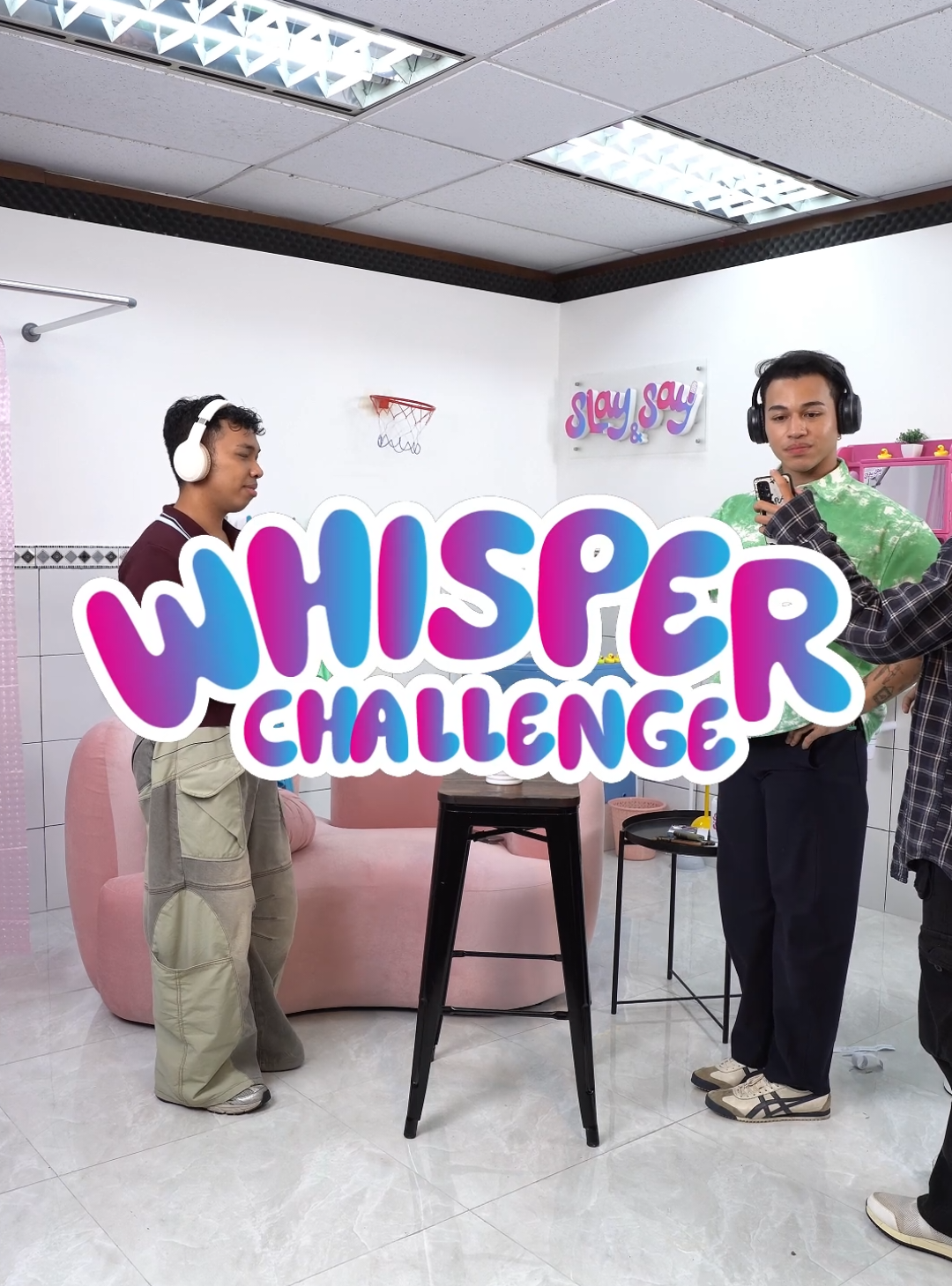 @Brenda Ehan vs @emilmario69 kira-kira berhasil ga ya telepatinya🫢 #slayandsay #whisperchallenge #ehan #emilmario 