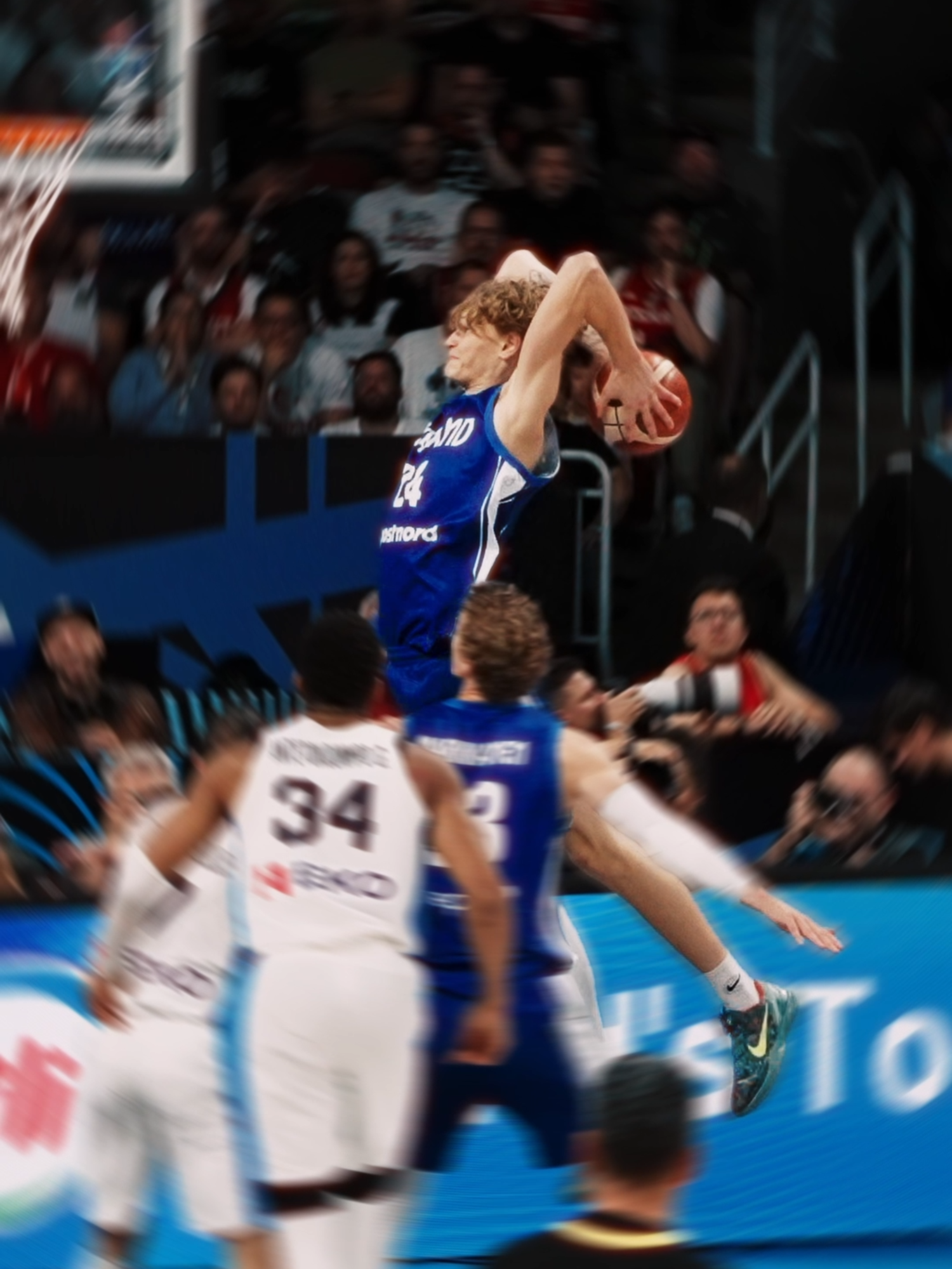 Stared him down, too 😬 #EuroBasket #Basketball #Suomi