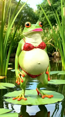 Happy frog dancing performance  #enjoylife #ai #viral #happy 