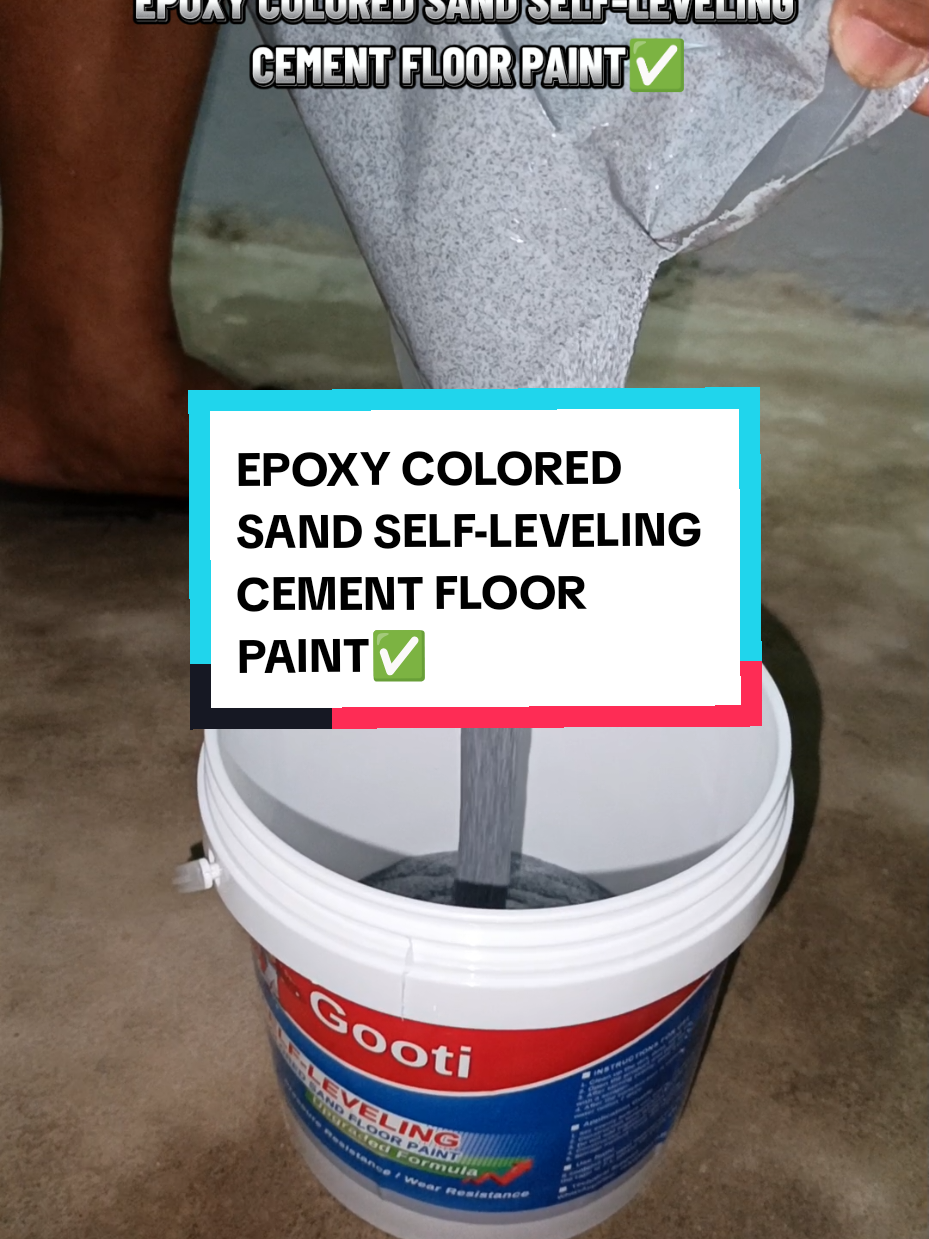 EPOXY COLORED SAND SELF-LEVELING CEMENT FLOOR PAINT✅#epoxycoloredsandfloorpaint #epoxyfloorpaint #floorpaint #coloredsandfloorpaint #gootifloorpaint 