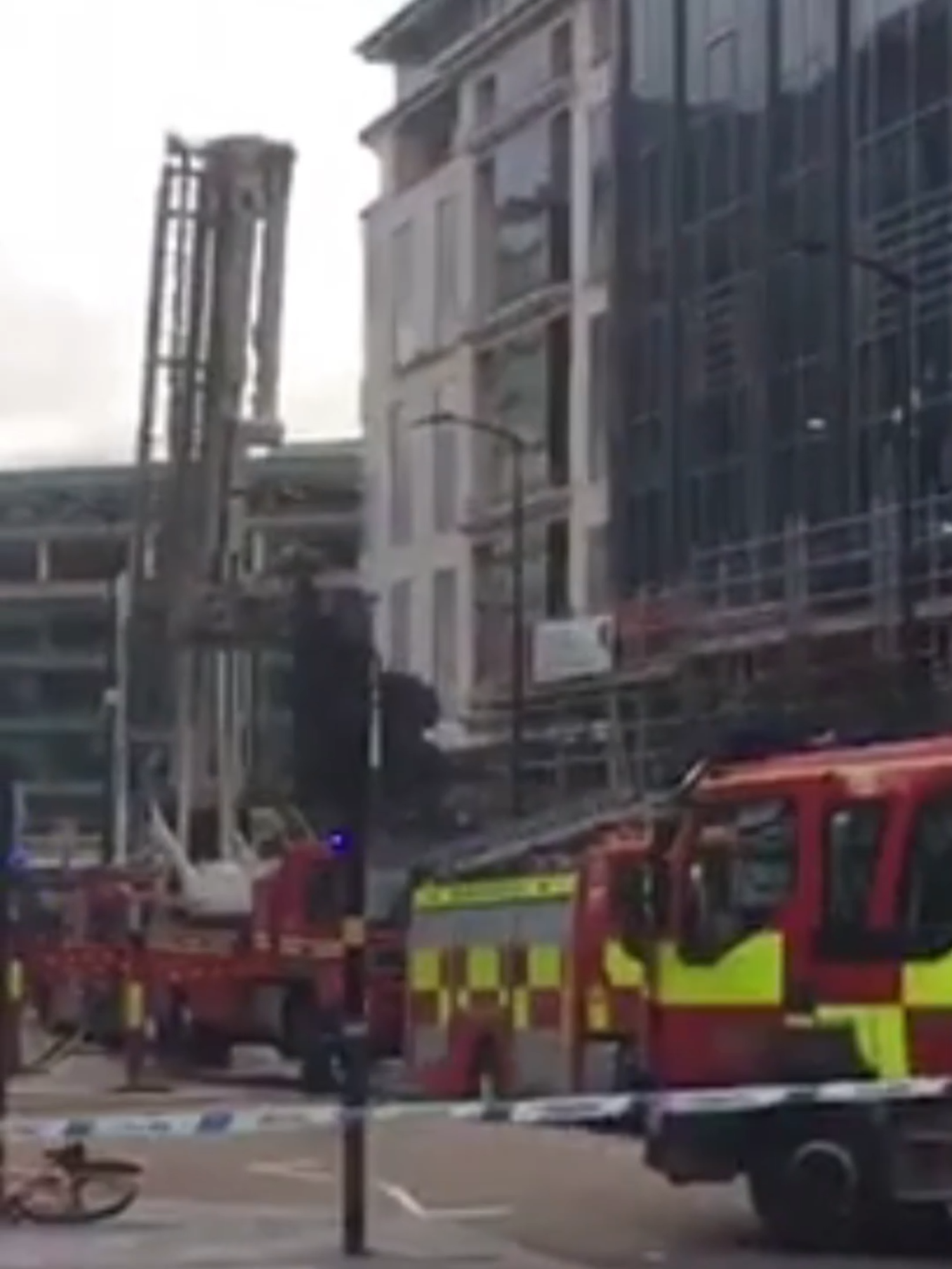 Bus and tram services were disrupted after the blaze broke out in Colmore Circus Queensway #birmingham #westmidlands #news #police #fire