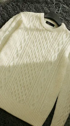 HIGHTY Off White Cable-Knit Sw #premiumquality #terlaris🔥🔥 #cocokdigunakanseharihari #tiktokshop 
