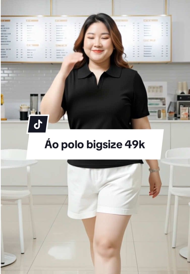 Áo polo bigsize 49k #thoitrangnu #aopolonu #aopolobigsize #thoitrangbigsizenu 