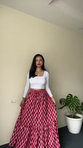 Get festive ready in style with our Jaipuri cotton long skirt 🫶🏼💙🪞❤️ •Free size  #fyp #baesicfashion #festiveseason #skirt #madeinnepal #festivekurtiswithbaesicfashion #trending #nepalitiktok 