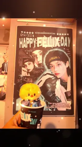 Felix’s version of cafe hopping around Tokyo. HAPPY BIRTHDAY Felix!!!!!  His special mission was to eat fried chicken while holding  BbokAri.  #straykids #スキズ #happyfelixday #happybirthdayfelix 