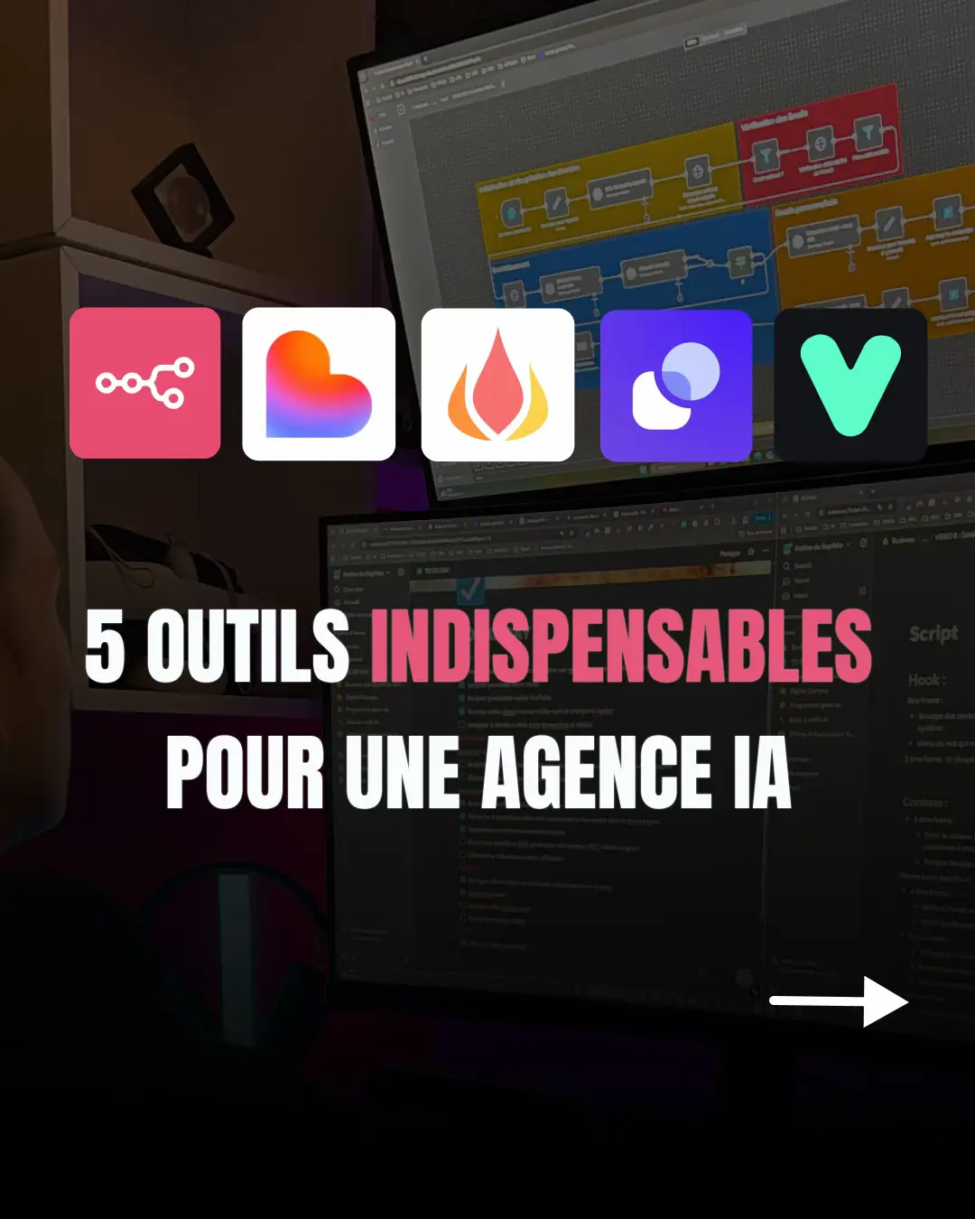 Les outils IA obligatoires si tu veux lancer ou scaler une agence IA en 2025. Construire des agents, des automatisations, créer des apps sans coder et maîtriser le prompting sont vraiment des compétences CLÉS aujourd’hui pour les agences IA. ➡️ Tout passe par les bons outils. Je te montre ceux que tu dois connaître absolument si tu veux : ✅ Créer une vraie infrastructure IA ✅ Créer des agents vocaux ou textuels puissants ✅ Automatiser des process complexes ✅ Builder des Apps/SAAS en vibecoding ✅ Maîtriser le prompt/context engineering Tu en connais déjà un ? Dis-le-moi en commentaire ! #vibecoding #n8n #automatisationia #lovable #vapi