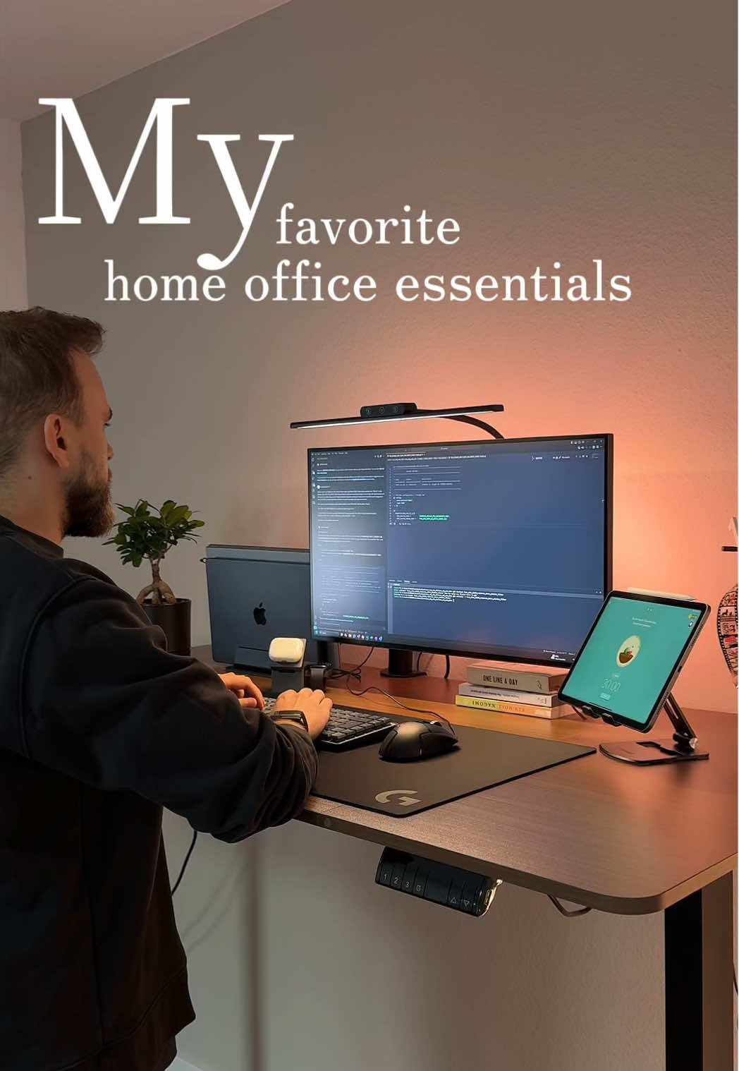 Daily essentials #Tech #techtok #setup #homeoffice #softwareengineer 