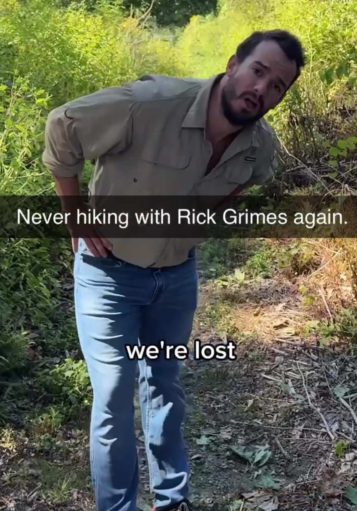 I’m so done with him 🙄#thewalkingdead #rickgrimes #impression #walkingdead #Hiking 