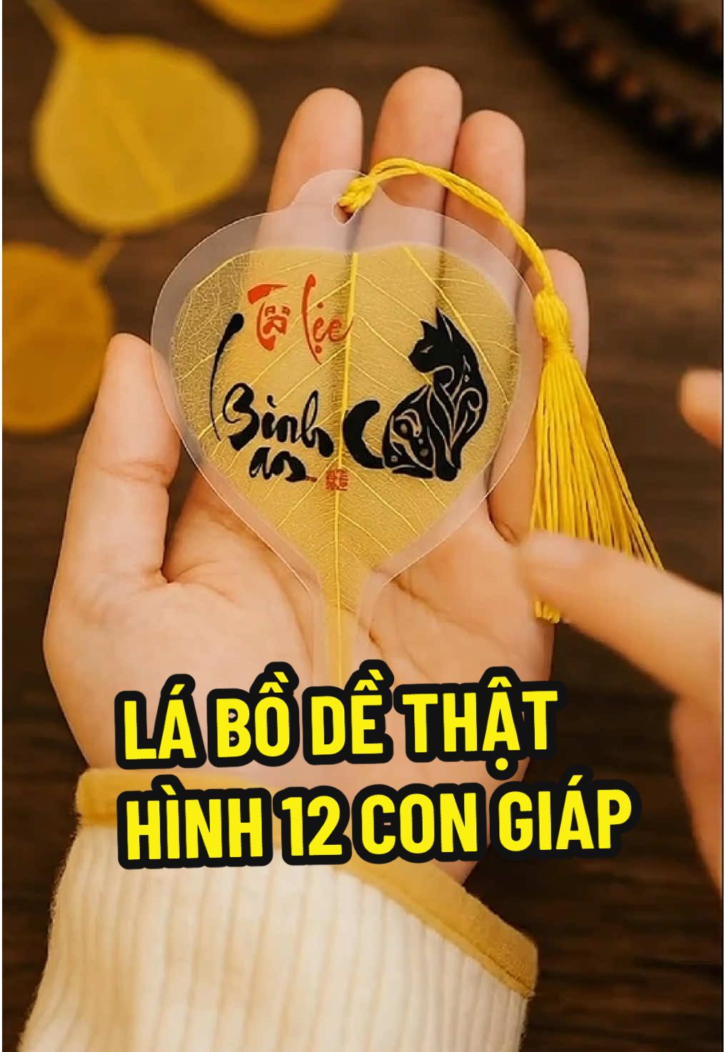 Lá bồ đề phong thủy - Lá thật ép nhựa có in hình 12 con giáp. Nhỏ gọn để trên người như bùa bình an may mắn che cho mình suốt cả ngày. #labodephongthuy #labode12congiap #buamayman #muataitiktok #labode 