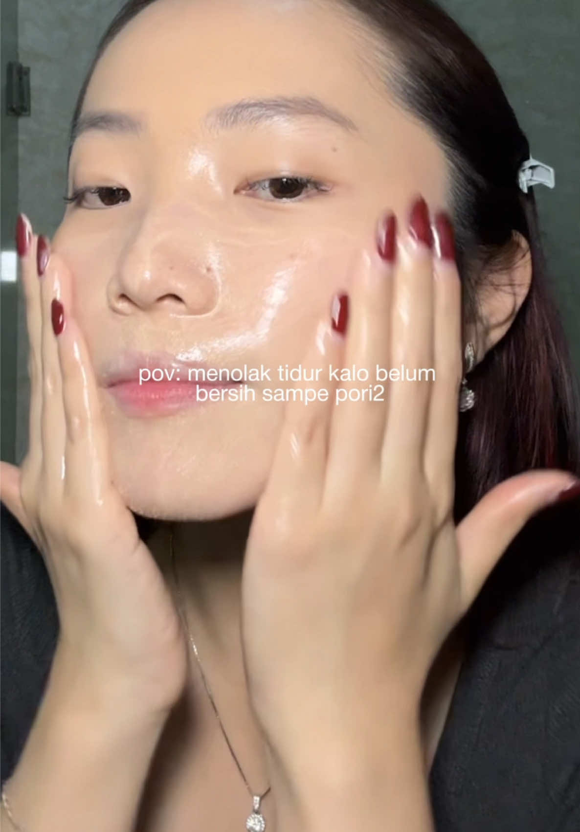 satisfying bgt make cleansing oil barunya skintific😗 bersihhh sihhh