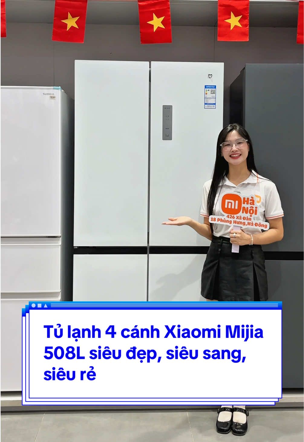 Tủ lạnh 4 cánh Xiaomi Mijia 508L siêu đẹp, siêu sang, siêu rẻ #xiaomi #xiaomistorehanoi #xiaomihanoi #MistoreHaNoi #emxinhxiaomi 