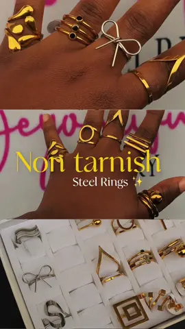 Stainless steel non tarnish rings available as seen in gold and silver🖤✨   Price: 2,500ngn   Kindly send us a DM on WhatsApp 08091351535        Knucle rings for females  Jewelry content ideas Chunky rings  Knucle rings for ladies Ring for ladies      #statementring #knucklering  #jewelrycontentideas #jewelryaesthetic #CapCut #statementrings #chunkyrings #goldjewelry #nontarnishjewelry #jewelrytiktok #jewelrybusiness #stainlesssteeljewelry #jewelryvendorinlagos #wholesalejewelry #jewelrylovers #aestheticjewelry #ringlover #chunkyjewelry #newarrivals💕 #girlyaesthetic #lagosjewelrystore #lagostiktok #lagosstateuniversity #nigeriatiktok #nigeriastudents #nontarnishrings 