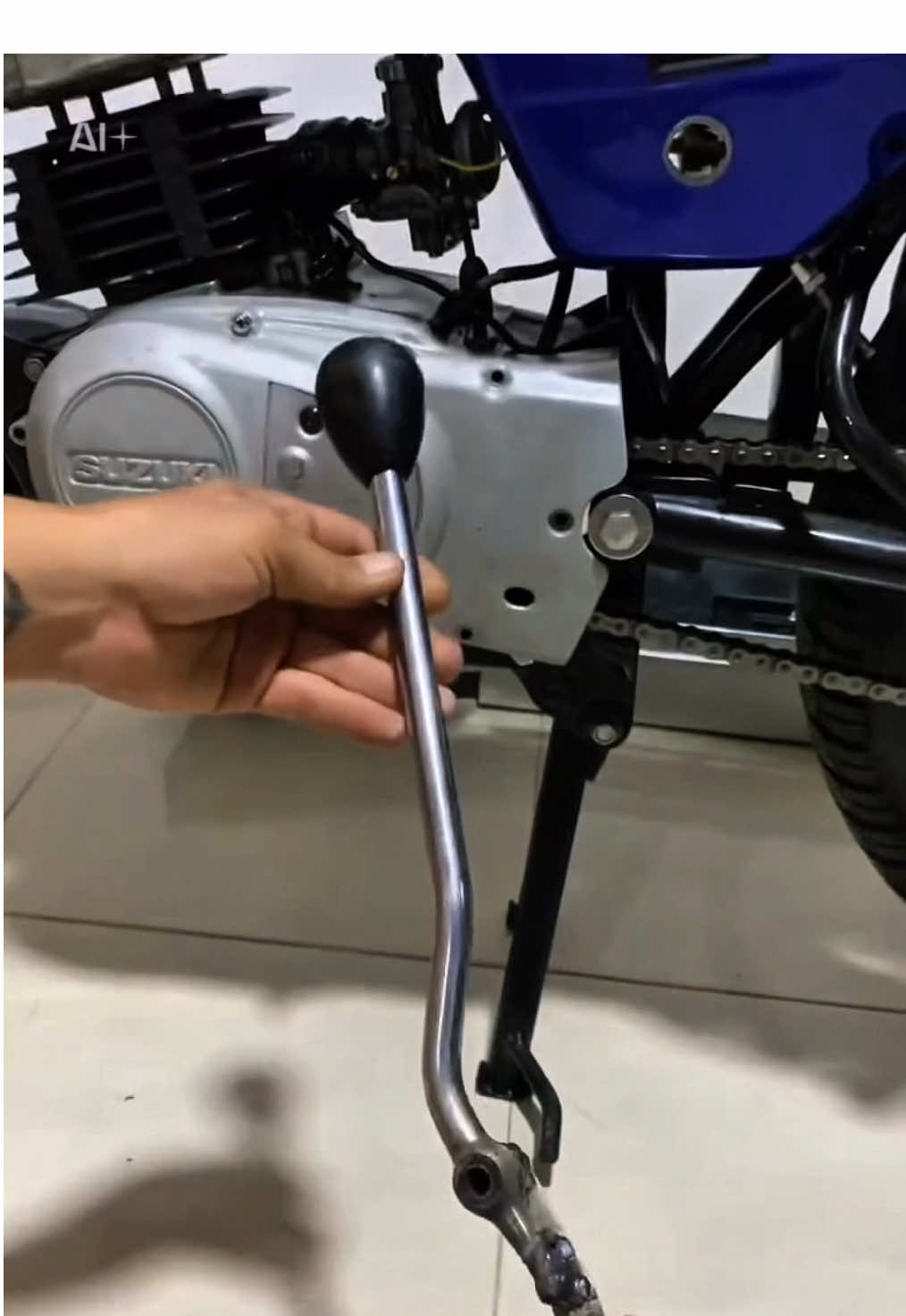 Modification to fit a motorcycle gear by hand. 🤯 - #motorcycle #DIY #craft #tipsandtricks #lifehacks 