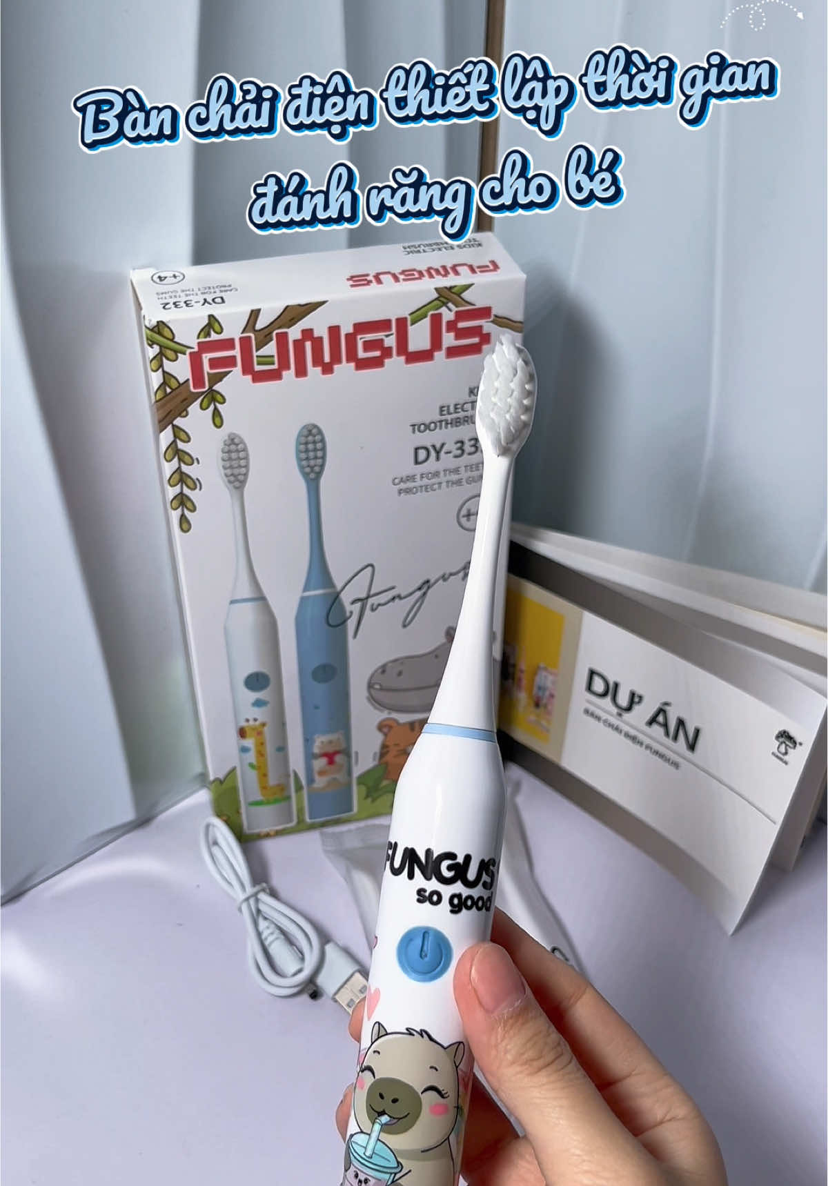 Bàn chải điện cho bé của nhà Fungus đúng chân ái của ba mẹ nào có con nhỏ nè #banchaidien #banchai #xuhuong 
