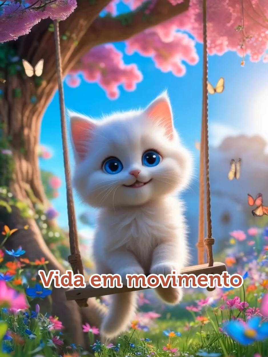 O importante é se divertir.  #mensagem #balanço #amor #alegria #bomdia #gatinho #capcut_edit #cutebaby #kitten #sweet #cat #fluffy #viral_video_tiktok #gato #cat 