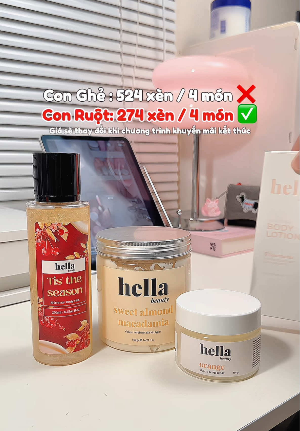Nhìn biết ai con ruột, con ghẻ liền hà #hella #hellabeauty #quatangnguoiyeu #xuhuong #bodymist 