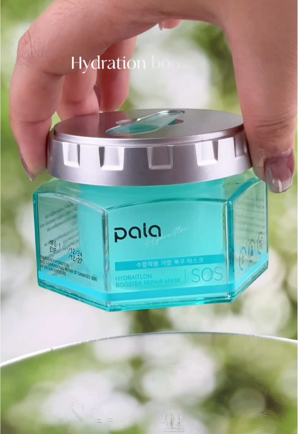 Hydration booster repair mask ตัวช่วยฟื้นฟูผิวอิ่มฟูดูเป็นธรรมชาติ เนื้อครีมแตกตัวเป็นน้ำ ให้ความสดชื่นเมื่อใช้งาน #pala #mask #เติมความชุ่มชื้นให้ผิว #ผิวอิ่มฟูผิวชุ่มชื้น #มอยเจอร์ไรเซอร์ 