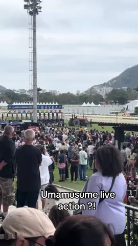 Went with a friend to the jockey club watch some races and….. these ain’t horses 🧐 #umamusume #umamusumeprettyderby #horseracing #ウマ娘プリティーダービー #jockeyclub 