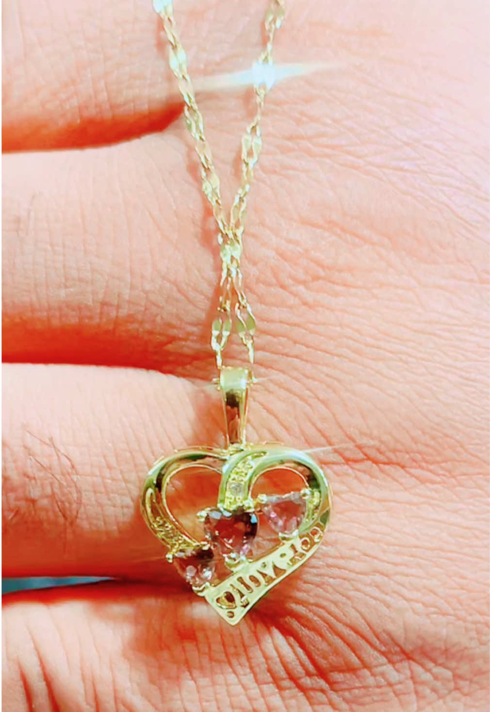 Golden heart shape necklace #necklace #goldplated #ypdangal #womengifts #tiktokshop 