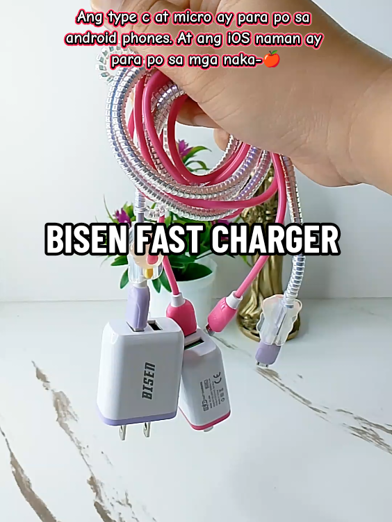 Replying to @jessazabala0215 Ang iOS po ay para sa mga naka-iph00ne. Type C at Micro naman po para sa mga naka android. ✨ #bisen #bisenfastcharger #fastchargerforandroid #fastcharger #charger 