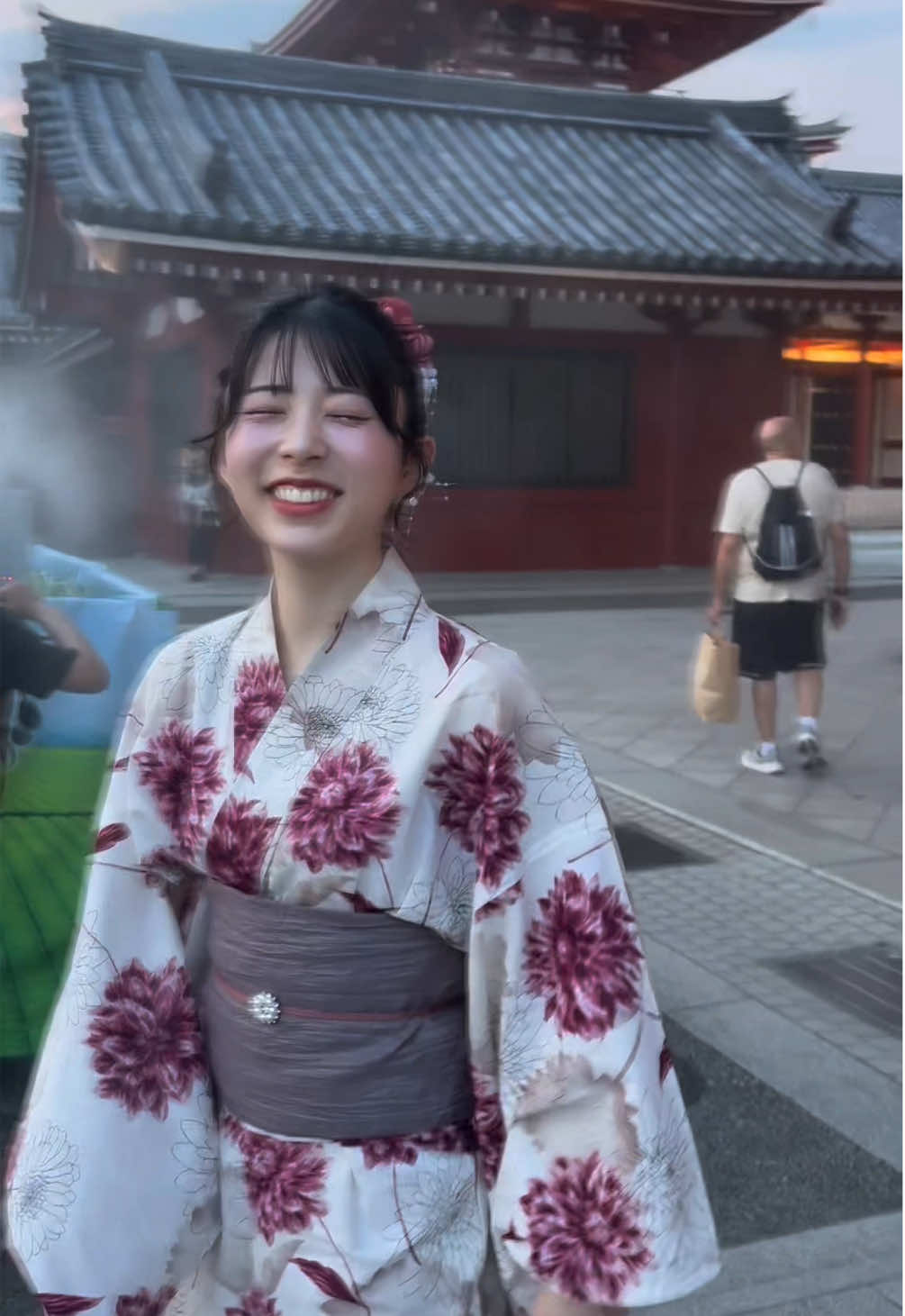 ミスト浴びた‪🙋🏻‍♀️ #浅草 #浴衣