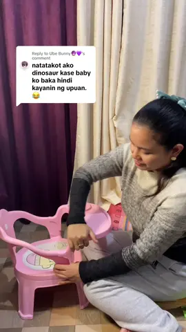 Replying to @Ube Bunny🔮💜  bet ko upuan talaga dining chair ni baby mhi. So far, kiri sa bigat ko at sa kulit ng baby ko po. #diningchair #feedingchair #kidschair #chair #2in1diningchair 