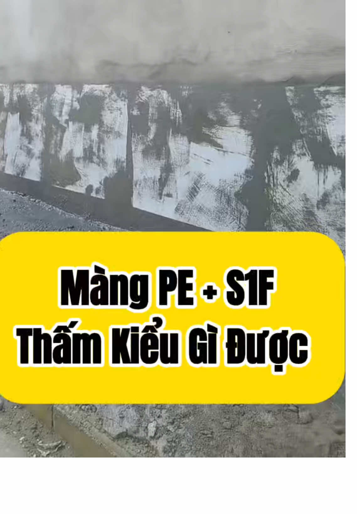 Màng PE + S1F, thấm kiểu gì được #Siêuthichongthambaolinh #chongtham #sonnuoc #thạchcao #xaydung 