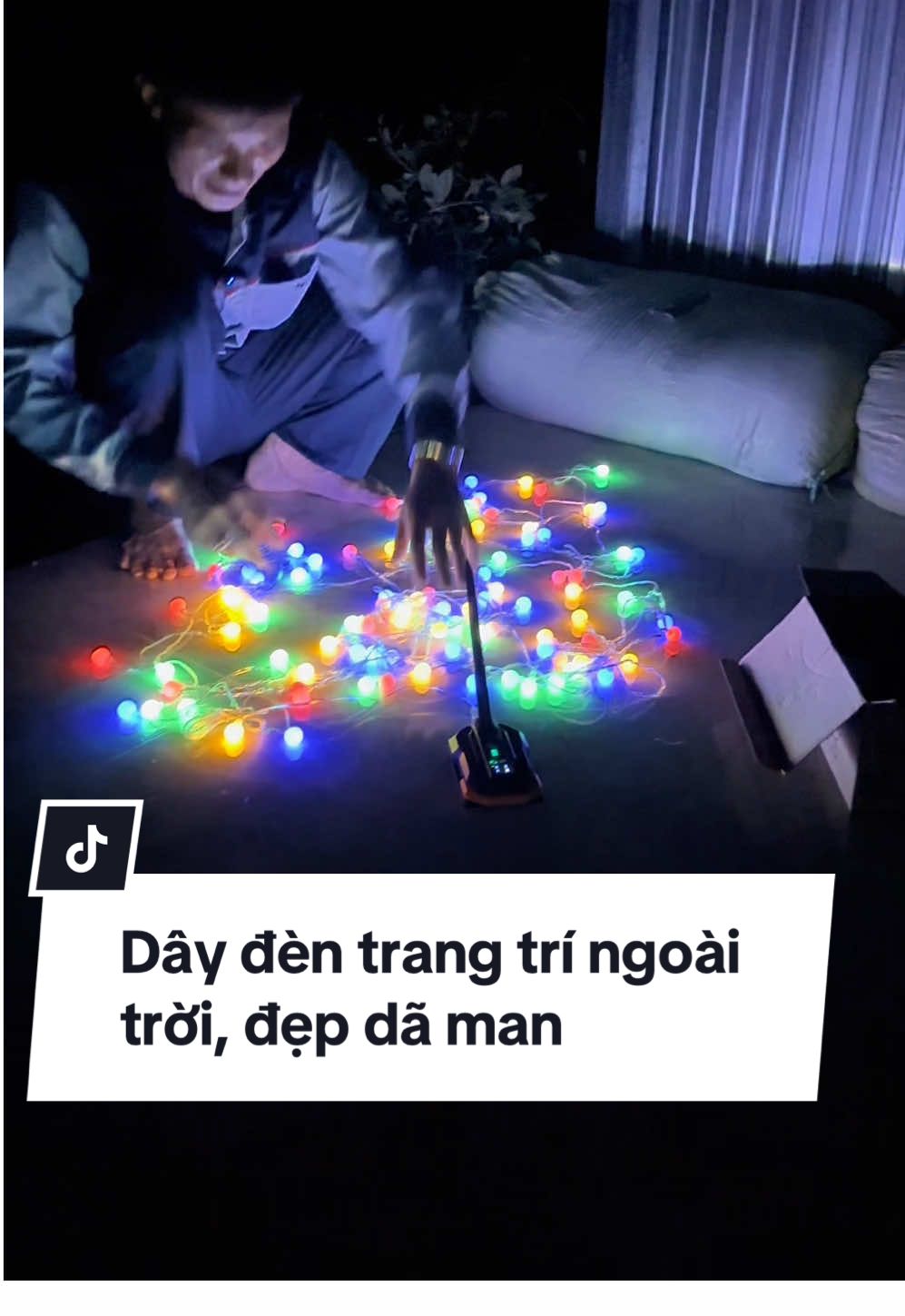Dây đèn trang trí ngoài trời, đẹp dã man  #banangluong #daydentrangtri #daydentrangtringoaitroi 
