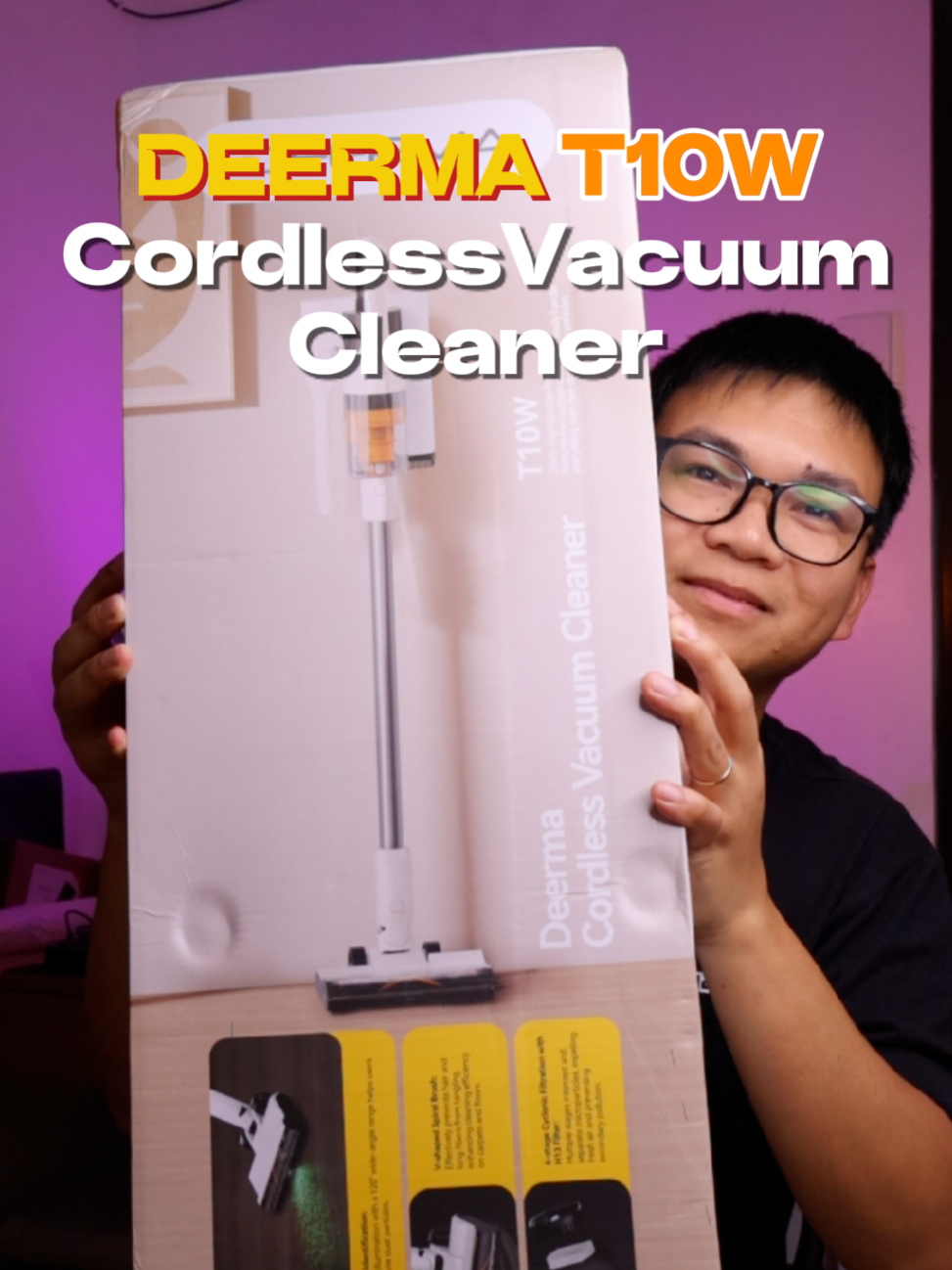 DEERMA T10W CORDLESS VACUUM CLEANER FOR HOME. 20kpA suction power. with green light. @deermaphilippines #vacuumcleaner #cordlessvacuumcleaner #deerma #deermaphilippines #homecleaning