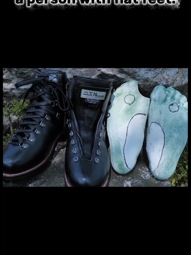 A great process for making handmade hiking boots for a person with flat feet #shoe  #making #crafts #handmadeshoes  #hikingboots 