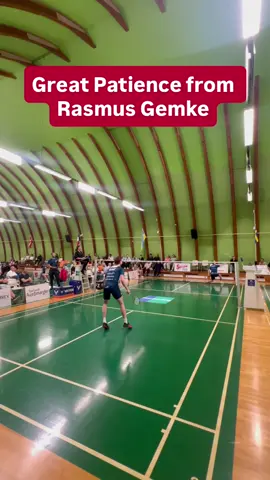 Great patience from top badminton singles player Rasmus Gemke #badminton #bulutangkis #badmintonindonesia #badmintonfamly  #footwork 