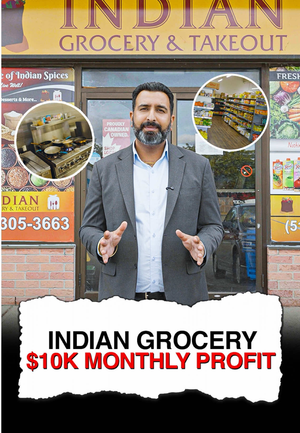 An Indian grocery store with takeout restaurant is now on sale a perfect business opportunity! 🛒  Grocery sales are over $300K, while total sales cross $550K. 🍴 The takeout kitchen itself makes $250K+ yearly.  With staff, you can earn $8K–$10K/month, but if you manage it yourself, monthly profits rise to $10K–$15K.  A ready-made profitable setup for the right buyer. Interested in opportunities like this?  DM GROCERY for more details  #realestate #realestateinvesting #canada_life🇨🇦 #canada🇨🇦 #business 