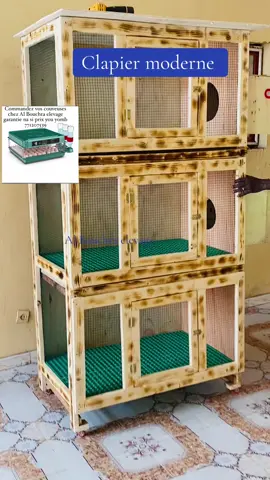 ✨ Découvrez notre clapier moderne nouvelle génération ! ✔️ Avec tiroir coulissant pour un nettoyage facile 🧼 ✔️ Des roues solides pour le déplacer sans effort 🛞 ✔️ Une niche confortable pour le bien-être de vos lapins 🏡🐇 Un design pratique, solide et pensé pour les éleveurs modernes  Adoptez la simplicité, offrez le confort à vos lapins  ClapierModerne #ÉlevageLapins #AlBouchraÉlevage #InnovationÉlevage #LapinsHeureux 