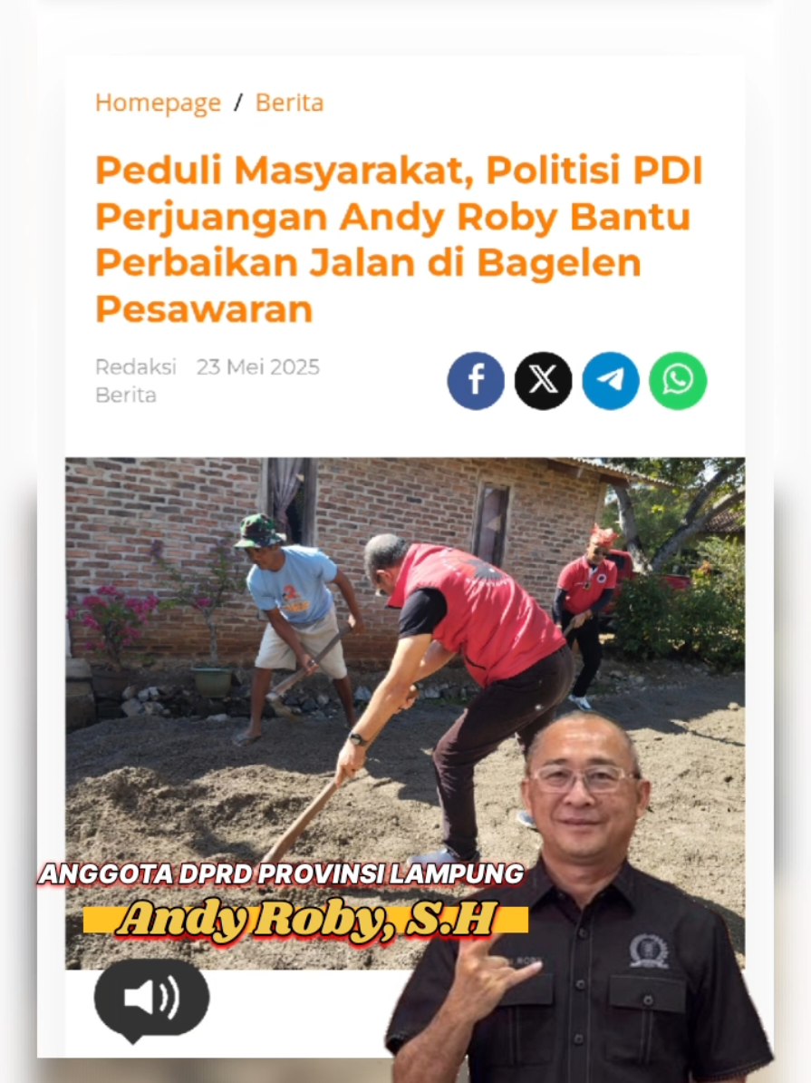 #andyroby #dprdprovinsilampung #lampung #gotongroyong #pesawaran 