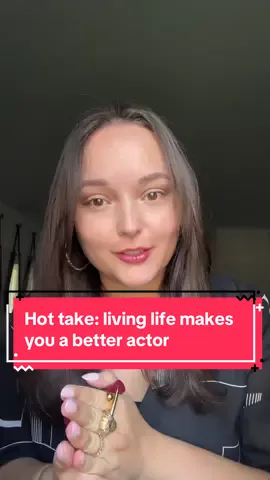Best acting advice as a young actor wanting to get better: live and experience your life. Acting is based on real feelings and situations and until you experience some of them, you won’t be able to do it justice.  #actor #acting #theatre #musical #audition 