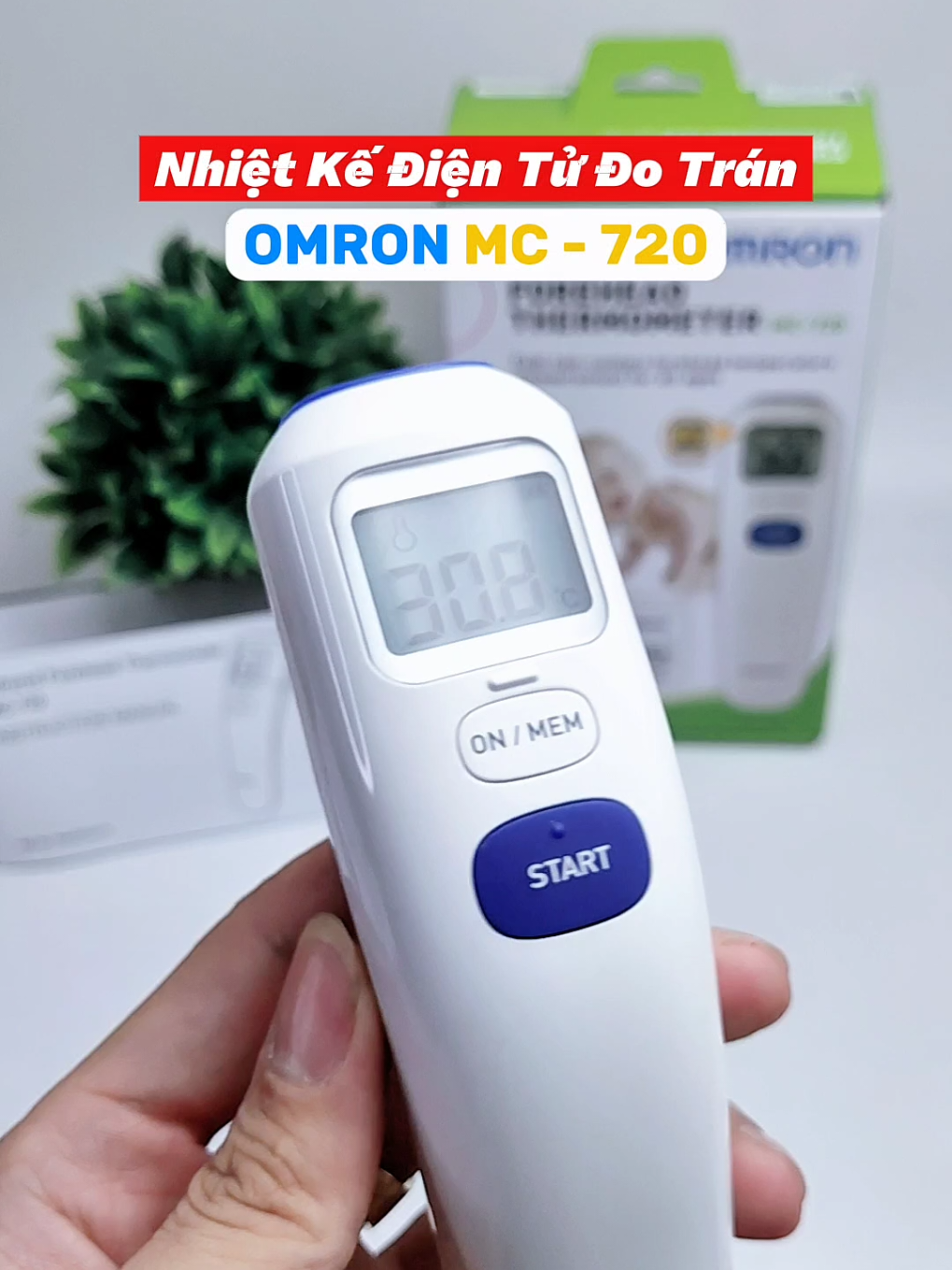 Nhiệt kế điện tử đo trán Omron Mc 720 #mc720 #omron #nhietkedientu #viralvideo #nhietke @Omronhealthcare.vn 