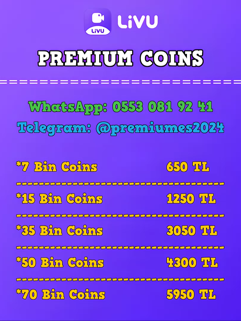 Uygun fiyata Livu hesabı için WhatsApp: 0553 081 92 41 Telegram: @premiumes2024