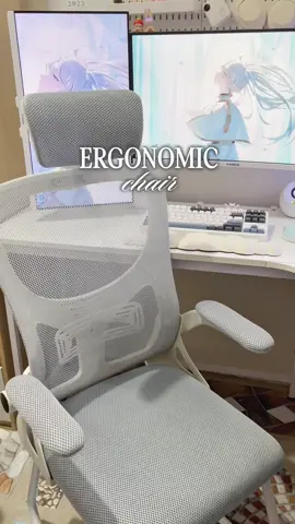 Found this budget-friendly ergonomic chair with adjustable headrest, armrests, lumbar support, and a breathable mesh back 🤍 #ergonomicchair #officechair #ergonomicofficechair #computerchair #fyp 