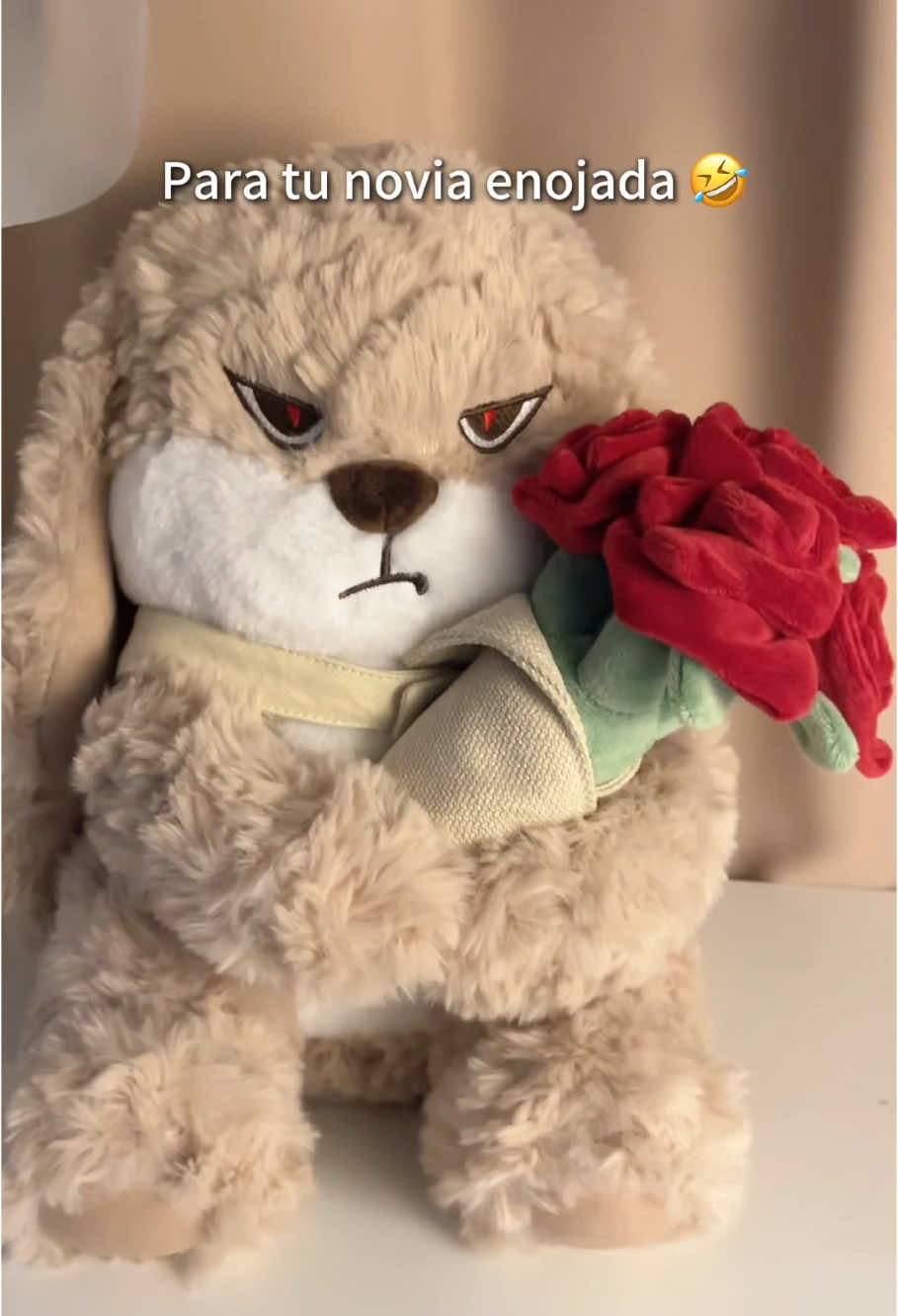 For your lover who gets angry like this rabbit#zeio #plushie #giftideas #musthave #tiktokshoprestock #gift #trending #rabbit #bunny #rose #halloween #fyp #dolls 
