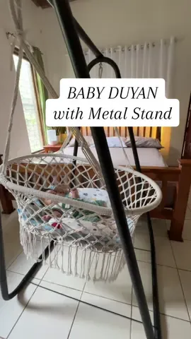 Nothing beats the comfort of a duyan 😍🍼 Baby’s happy, mama’s hands free 🙌🏻✨ Loving this duyan with metal stand—safe, sturdy & soothing! 💕  #nestingmommas #duyan #duyanwithmetalstand #duyanforbaby #metalstand 
