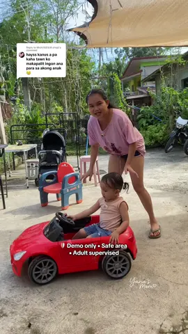 Replying to @Mich28(E&M.shop) Kids’ Electric Car - sulit pang-Christmas o sa kahit anong okasyon 🎁 🛡️ Demo only • Safe area • Adult supervised #kidscar #carforkids #giftideas #kidstoys #electriccar 