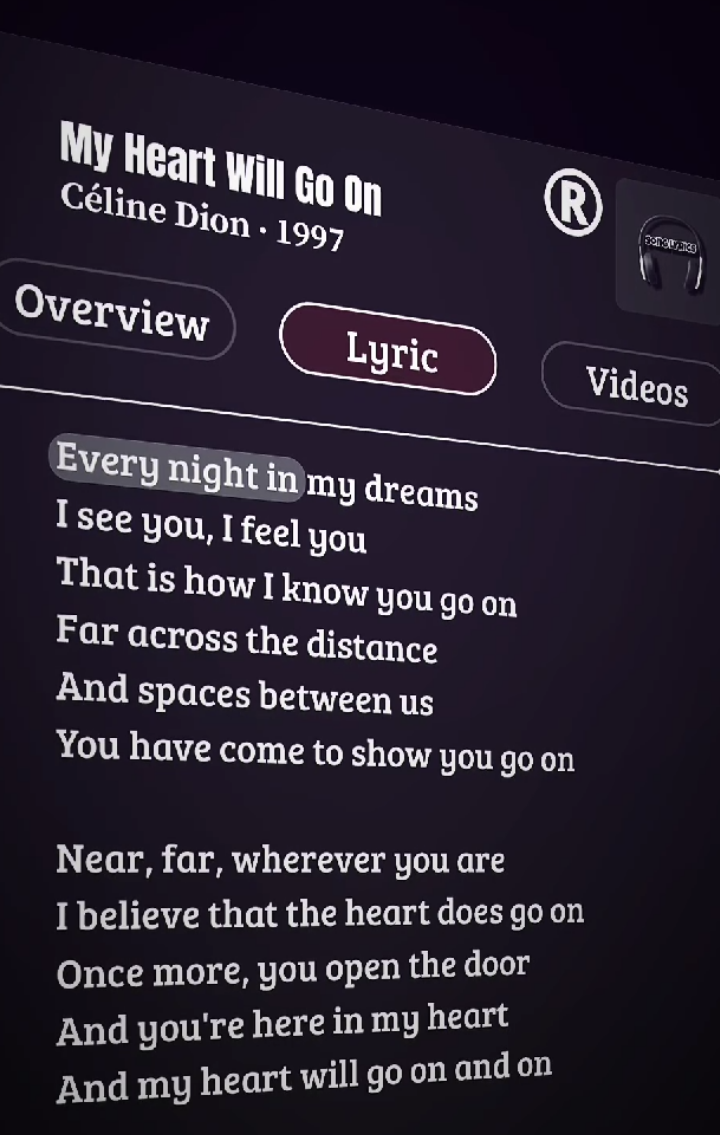 My Heart Will Go On | Celine Dion.1997 🎶 #karoke #lyric #lyrics_songs #song #fyp 