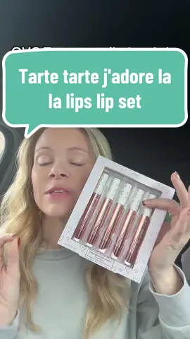 The perfect 5 piece holiday lip set @QVC, Inc @tarte cosmetics packaged and ready to gift #tarte #tarteholiday #tartemaracujajuicylip #lip #giftset 