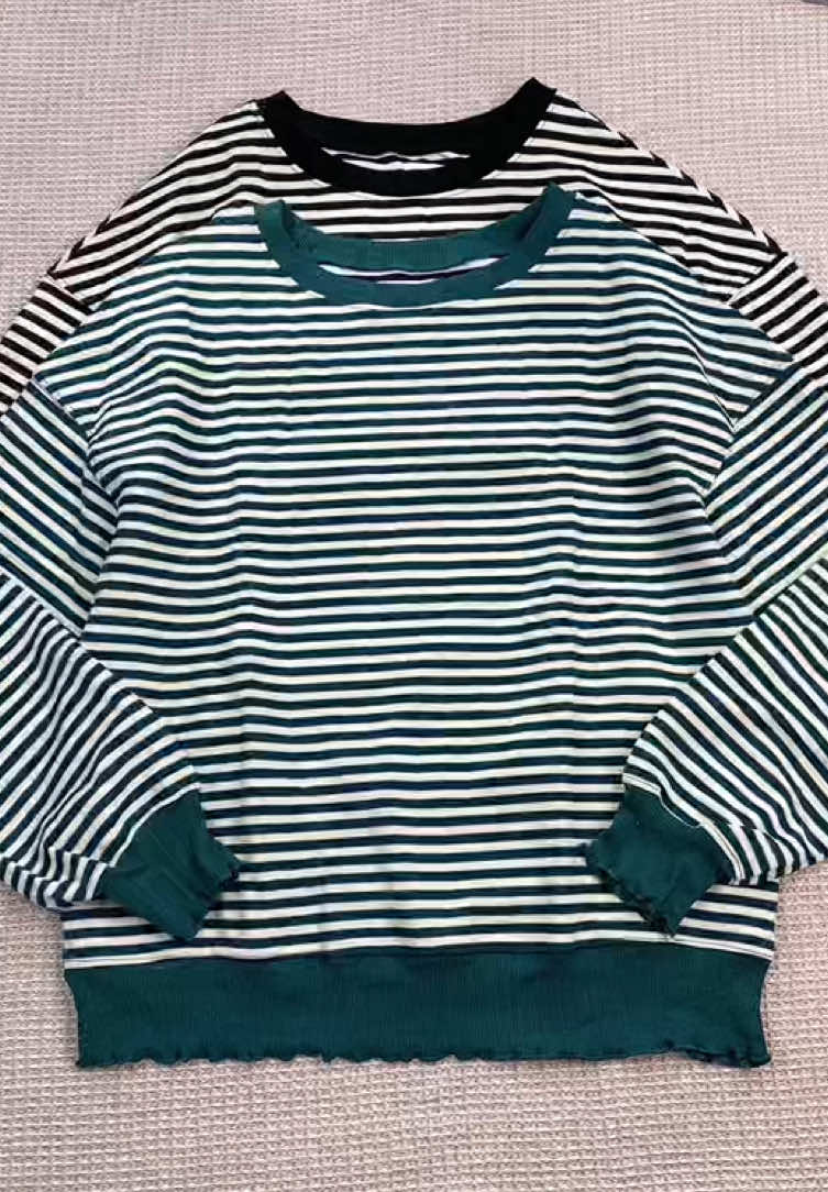 Drop shoulder style Effortless casual vibe ☘️☘️ #tiktokshopsummerturnup #spotlightfinds  #longsleeve #Striped#DropShoulder #Hoodie #Oversized#RoundNeck #Pullover#Sweatshirts#Spring#Fall#Ladies#Casual#Wear#Top#fallfashion#girlstyle#fyp #viral#viral#viraldress#casualoutfits#fashionoutfit#womenfashion#OOTD#outfitinspo #dealsforyoudays #foryou #tiktokmademebuyit #tiktokshoplabordaysale #ymj