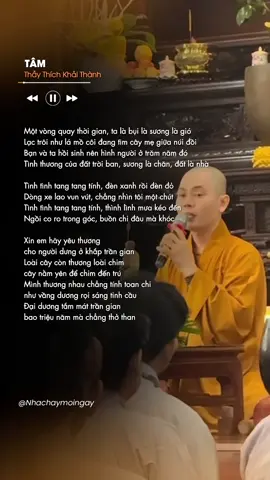 Xin em hãy yêu thương cho người dưng ở khắp trần gian 🍃 #peacegr #tam #thichkhaithanh 