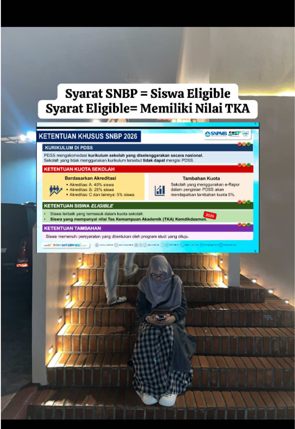 Syarat siswa eligible harus memiliki nilai TKA#fypシ゚ #fyp #snbp #tka #jjptn 