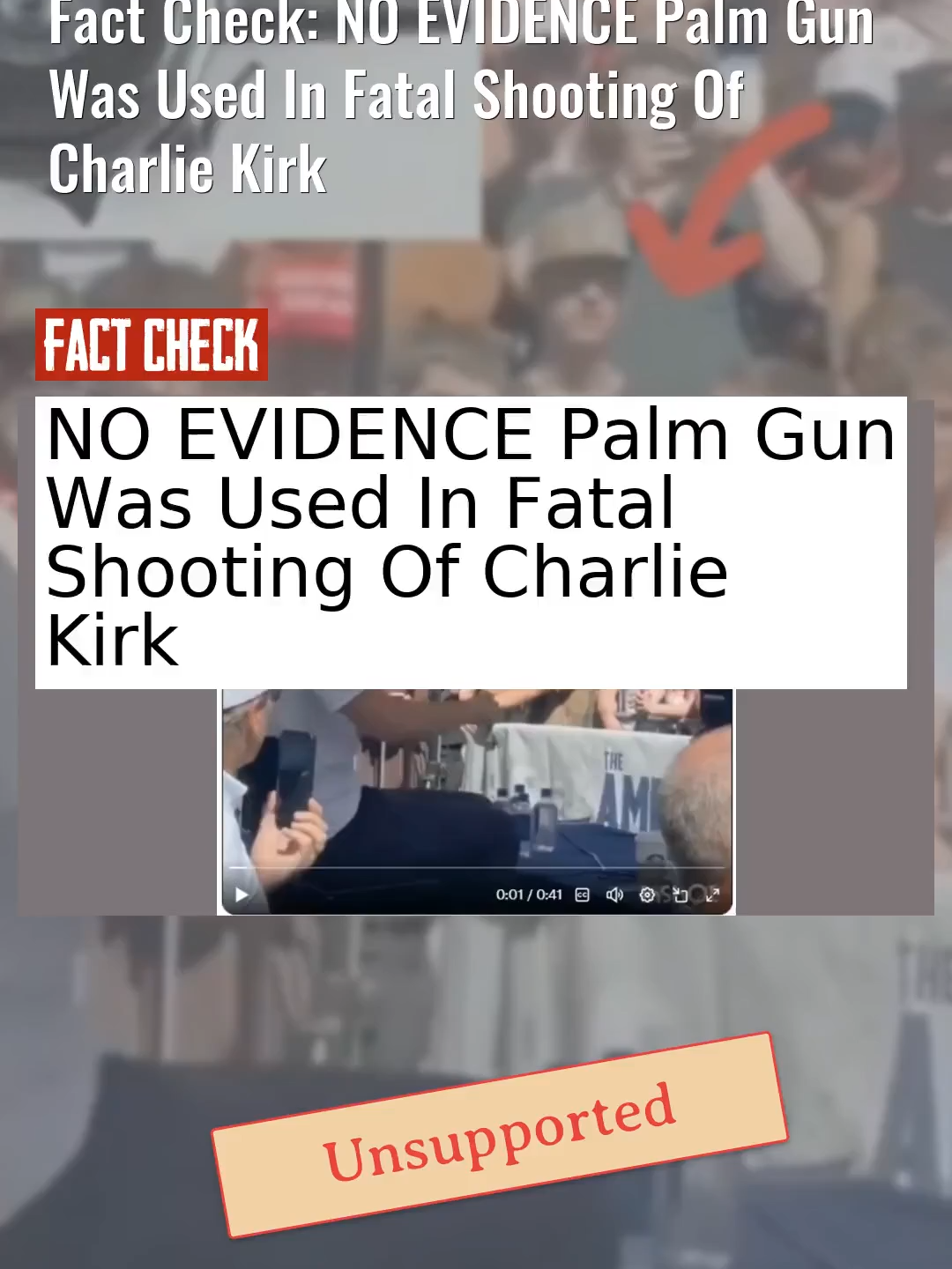 Fact Check: NO EVIDENCE Palm Gun Was Used In Fatal Shooting Of Charlie Kirk #CheckTok #CharlieKirk #FactCheck #PalmGun #BoltActionRifle https://leadstories.com/hoax-alert/2025/09/fact-check-no-evidence-palm-gun-was-used-in-fatal-shooting-of-charlie-kirk.html?utm_medium=minivideo